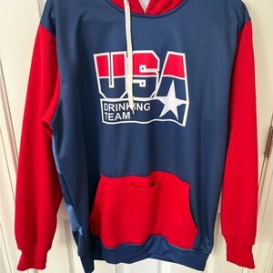USA Drinking Team Red & Navy Pullover Hoodie